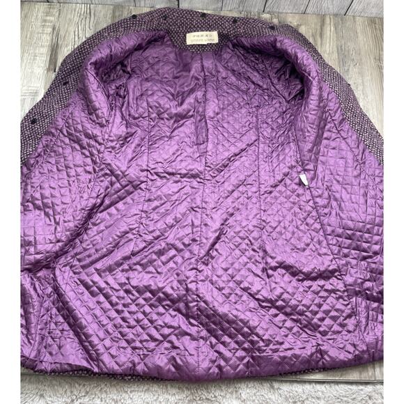 Yiteer Lisha 42 Coat Long Furr Collared Toggle Purple Jacket Womens small sizing - Picture 5 of 16